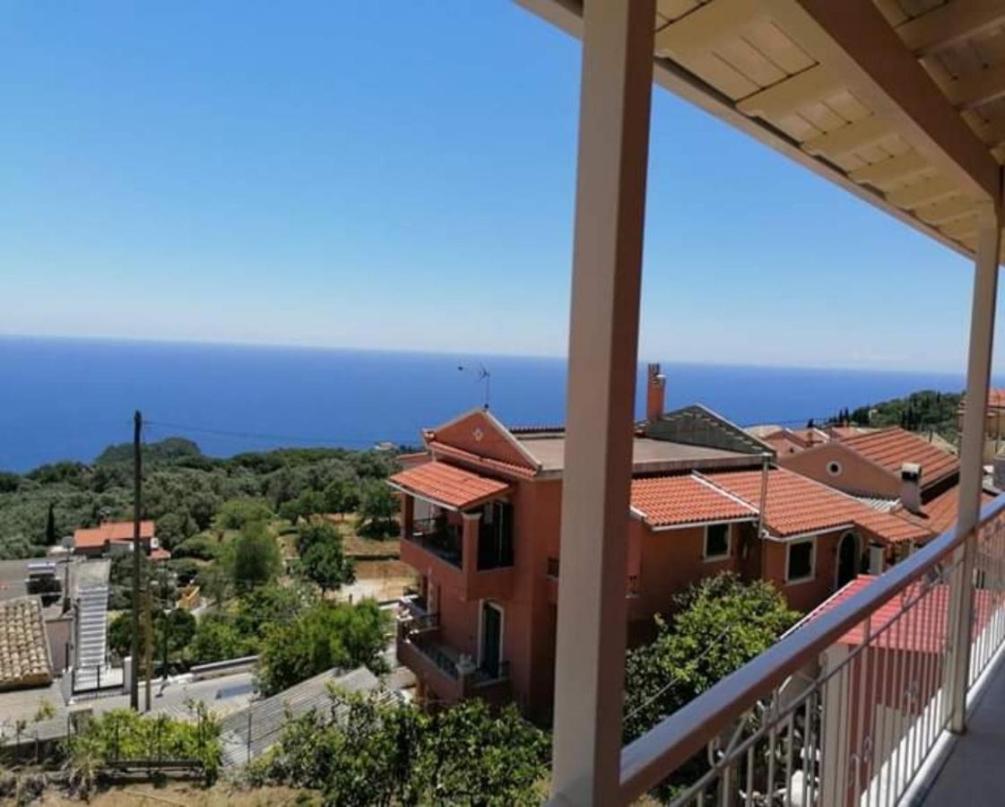 Traditional Panoramic Sea View House Lákones Exterior foto